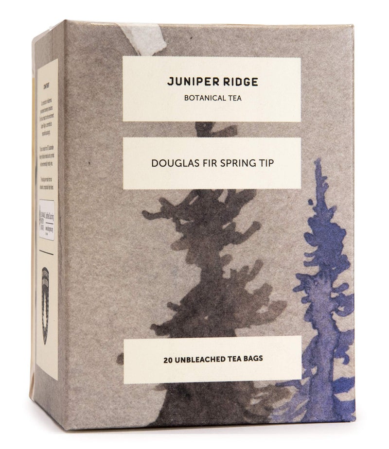 Juniper Ridge Douglas Fir Spring Tip Botanical Tea - Citrus Zest, Bright Evergreen, & Honeysuckle Notes - Vegan, Caffeine Free & Gluten Free - 20 Unbleached Teabags - Image 1